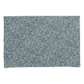 Antique Pattern of Worn out Leaves Blue Background Kussensloop (Voorkant-Rechts)