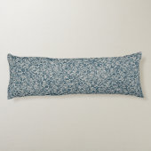 Antique Pattern of Worn out Leaves Blue Background Lichaamskussen (Achterkant)