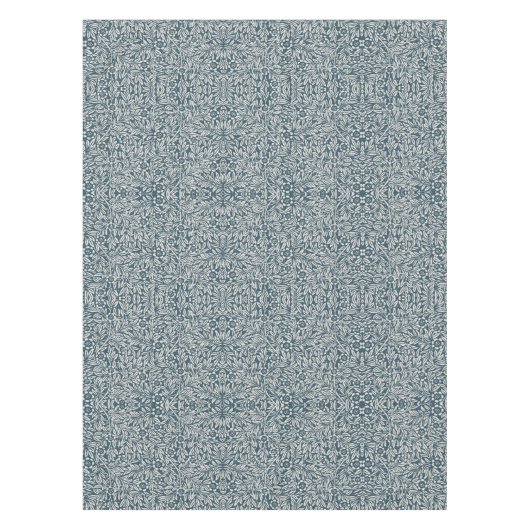 Antique Pattern of Worn out Leaves Blue Background Tafelkleed (Voorkant)
