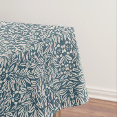 Antique Pattern of Worn out Leaves Blue Background Tafelkleed (Voorbeeld)