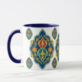 Antique Persian Pattern Look Seven-Tone Coffee Mug Mok