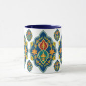 Antique Persian Pattern Look Seven-Tone Coffee Mug Mok (Midden)