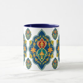 Antique Persian Pattern Look Seven-Tone Coffee Mug Mok