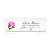 Antique Pink Hydrangea Return Address Label (Voorkant)