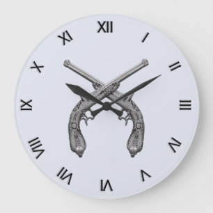 Antique Pistols with Black Numerals Grote Klok