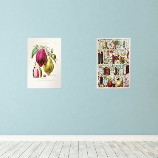 antique　plant　unique muurkunst sets (Houten vloer)