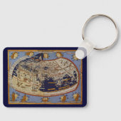 Antique Ptolemaic World Map, Johannes of Arnsheim Sleutelhanger (Voorkant)