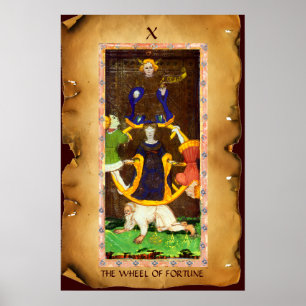 ANTIQUE RENAISSANCE TAROTS 10/HET WIEL VAN FORTUIN POSTER