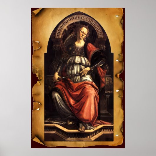 ANTIQUE RENAISSANCE TAROTS 11/ STERKTE Parchment Poster (Voorkant)