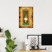 ANTIQUE RENAISSANCE TAROTS 12 / DE GEHANGENE MAN POSTER (Thuiskantoor)