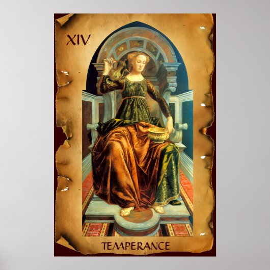 ANTIQUE RENAISSANCE TAROTS 14 / MATIGHEID POSTER (Voorkant)