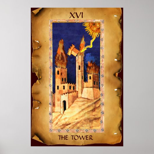 ANTIQUE RENAISSANCE TAROTS 16 / DE TOREN POSTER (Voorkant)