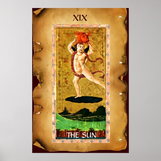 ANTIQUE RENAISSANCE TAROTS 19  / DE ZON POSTER (Voorkant)
