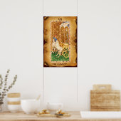 ANTIQUE RENAISSANCE TAROTS 7 / DE STrijdwagen Poster (Keuken)