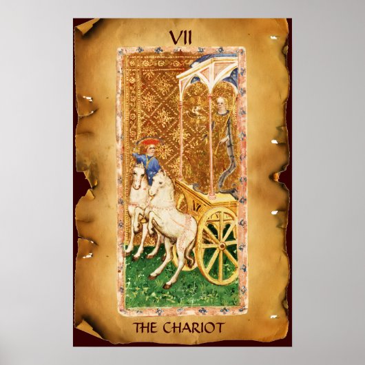 ANTIQUE RENAISSANCE TAROTS 7 / DE STrijdwagen Poster (Voorkant)
