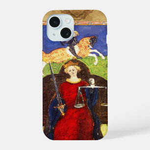 ANTIQUE RENAISSANCE TAROTS 8 / RECHTVAARDIGHEID iPhone 15 HOESJE