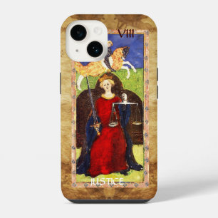 ANTIQUE RENAISSANCE TAROTS 8 / RECHTVAARDIGHEID iPhone 14 HOESJE