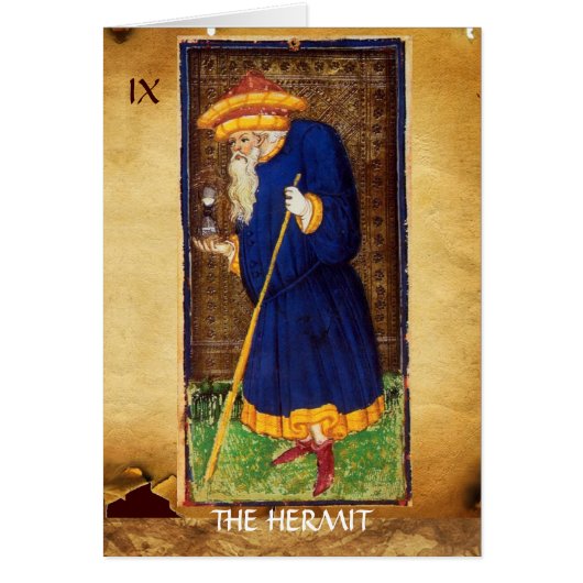 ANTIQUE RENAISSANCE TAROTS 9 / DE HERMIT (Voorkant)