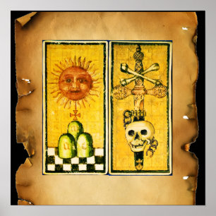 ANTIQUE RENAISSANCE TAROTS /DE ZON ,AAS VAN ZWAARD POSTER