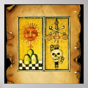 ANTIQUE RENAISSANCE TAROTS /DE ZON ,AAS VAN ZWAARD POSTER
