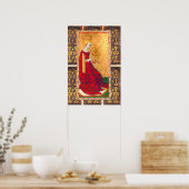 ANTIQUE RENAISSANCE TAROTS / KONINGIN VAN DE KELKE POSTER (Keuken)
