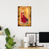 ANTIQUE RENAISSANCE TAROTS  / KONINGIN VAN DE KOPE POSTER (Thuiskantoor)