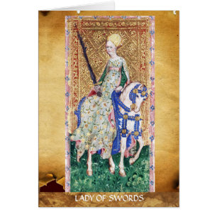 ANTIQUE RENAISSANCE TAROTS / VROUW VAN DE ZWAARDEN