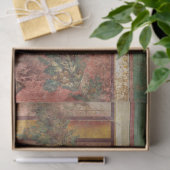 ANTIQUE ROMAN FRESCO,SATYR MASK,GARLAND,FRUITS  TISSUEPAPIER (Geschenk)