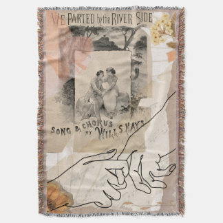 Antique Romantic Floral Ephemera Collage Riverside Deken