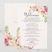 Antique Rose Trouw Itinerary - Gastagenda Programmakaart (Voorkant / Achterkant)