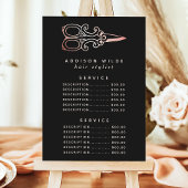 Antique roze gouden schaar salon service prijs menu