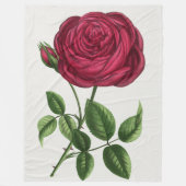 Antique rozenlithografie, François-Frédéric Grobon Fleece Deken (Voorkant)