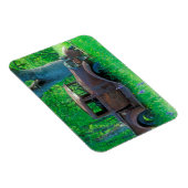 Antique rusted truck in a meadow magneet (Rechterzijde)