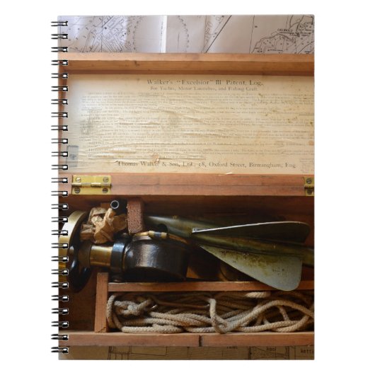 Antique Scheepslog Notitieboek (Voorkant)