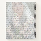 Antique Script Handwriting Personalized Photo Notitieboek (Achterkant)