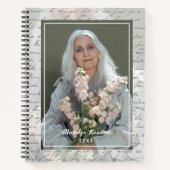 Antique Script Handwriting Personalized Photo Notitieboek (Voorkant)