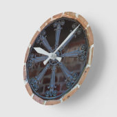 Antique Southern Wrought Iron Window Guard Ronde Klok (Hoek)