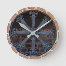 Antique Southern Wrought Iron Window Guard Ronde Klok