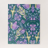 Antique Style Flowers and Birds Pattern Legpuzzel (Verticaal)