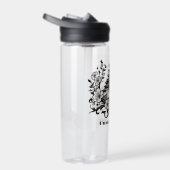 Antique Style Japanese Castle Sakura Personalized  Waterfles (Rechts)