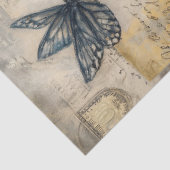 Antique Sunflower Postcard Ephemera Decoupage Tissuepapier (Detail)