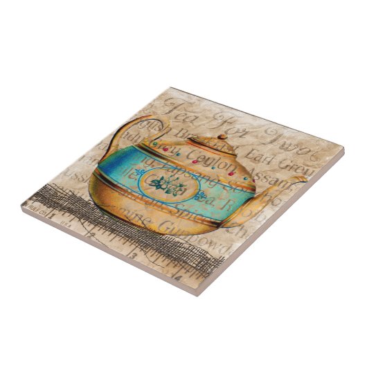 Antique Tea Pot Tegeltje (Zijkant)