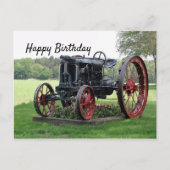 Antique Tractor Verjaardag Briefkaart (Voorkant)