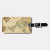 Antique Traveler Map Bagagelabel (Voorkant horizontaal)