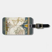 Antique Traveler Map Funny Travel Bagagelabel (Voorkant horizontaal)