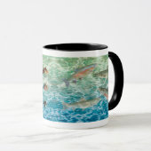 Antique Trout Flies / Lures Coffee Mug Mok (Voorkant rechts)
