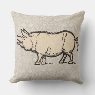 Antique Varken Illustratie Cute Vintage Buitenkussen