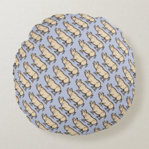 Antique Varken Illustratie Cute Vintage Rond Kussen
