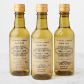 Antique Vertical Apothecary Style Labels Wijn Etiket (Flessen)