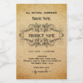 Antique Vertical Apothecary Style Labels Wijn Etiket (Enkel label)